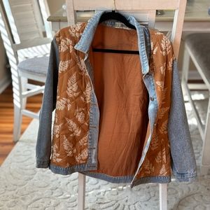 Pattern blue Jean jacket